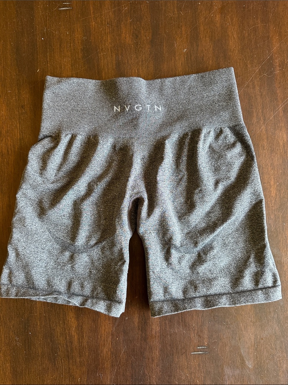 NVGTN Women’s Athletic High-Waist Gray Biker Shorts